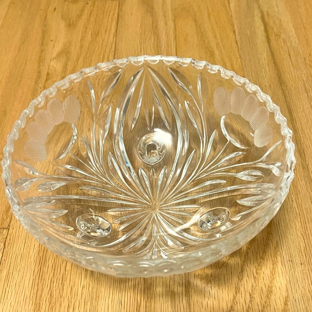 RARE Vintage Majesty by Cristal D'Arques-Durand Crystal 3-Footed Nut/Candy Bowl